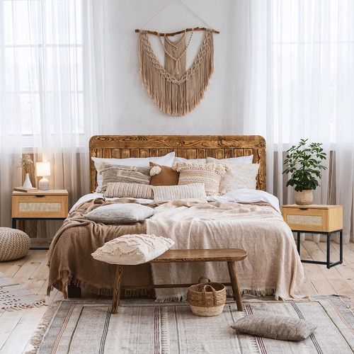 Sestava ložnicového nábytku Capri ve stylu boho