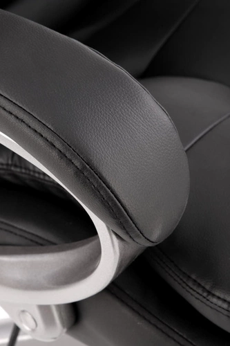 Ergonomická kancelářská židle Aero Intesi černá kožená otočná s područkami do kanceláře