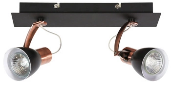Moderní stropní svítidlo Markus černé s měděnými detaily do obýváku a jídelny 2zdrojové