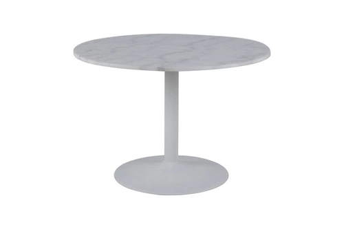 Kulatý bílý mramorový stůl do jídelny Tarifa Actona moderní glamour 110 cm