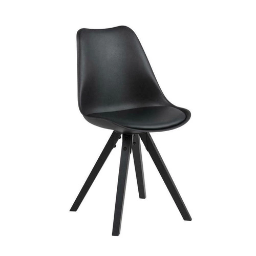 Jídelní židle Dima Actona černá z plastu a dřeva snadno čistitelná moderní