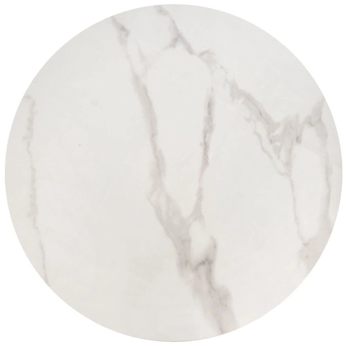 Sada 2 kulatých konferenčních stolků Mae bílý mramor moderní do obýváku s pelíškem