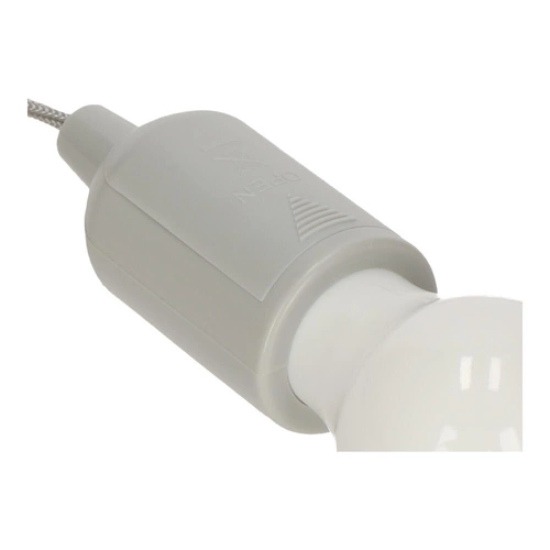 Závěsná lampa s šedou žárovkou