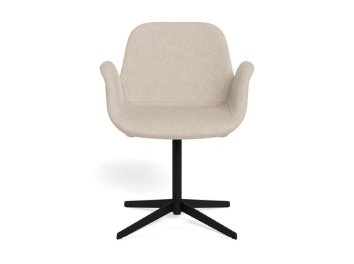 Křeslo Beth otočné do jídelny béžové čalouněné loft Actona