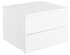Závěsný noční stolek Actona Avignon 37 cm, bílý, moderní se 2 zásuvkami do ložnice