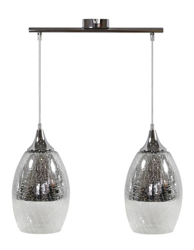 Závěsná lampa Celia 2x60W E27 stříbrná