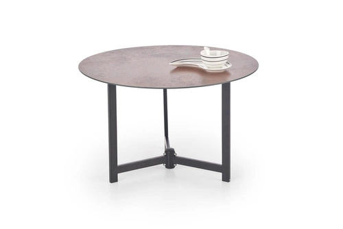 Sada 2 kulatých konferenčních stolků Qued skleněných industriálních do obýváku Intesi