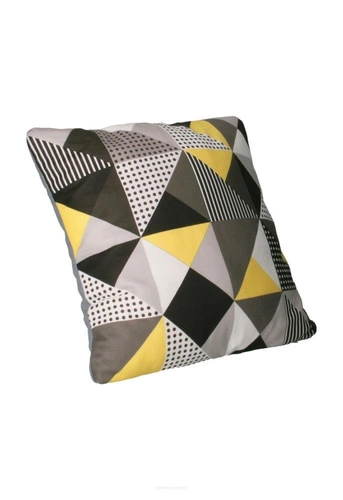 Dekorační sametový antialergenní polštář MELANGE SUN do obýváku 40x40 cm Intesi