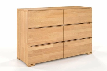 Buková komoda Sparta 120 cm skandinávská se zásuvkami do obýváku SKANDICA