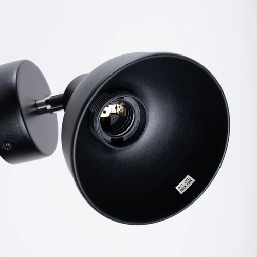 Nástěnná lampa ELBA černá kovová loftová do obýváku a ložnice SOLLUX LIGHTING