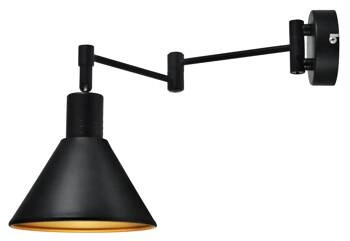 pr.Kodaňská nástěnná lampa 1x40W E14 černá odek zlatá
