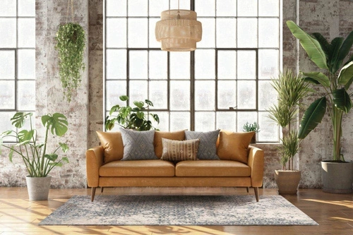 Moderní vlněný koberec Ives Warm Blue 160x230 do obýváku snadno čistitelný šedý