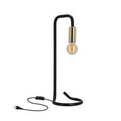 Moderní stolní lampa Hera černo-zlatá kovová do obývacího pokoje a ložnice Candellux