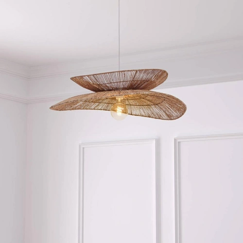 Závěsné juta svítidlo Alara boho do obývacího pokoje a ložnice 70 cm