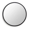 Kulaté nástěnné zrcadlo Hub Umbra 61 cm černé moderní do předsíně a koupelny