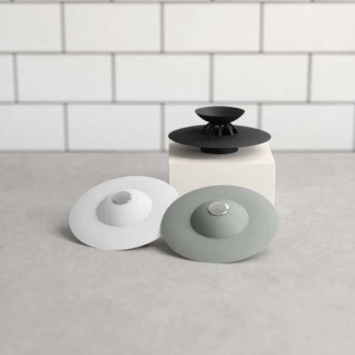 Silikonová zátka do dřezu Umbra Flex černá univerzální do koupelny a kuchyně 10 cm