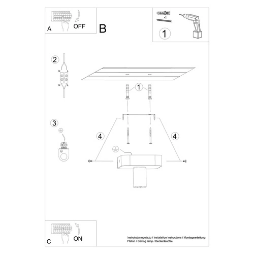 Stropní svítidlo TAVO 1