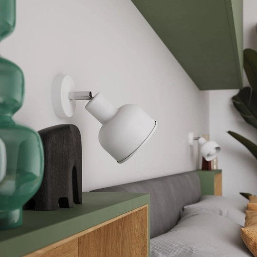 Nástěnná lampa ELBA bílá, kovová, nastavitelná, loftová do obýváku a ložnice SOLLUX