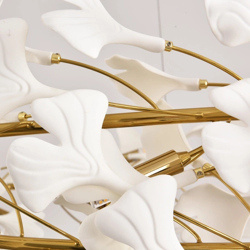 BOTANIKA závěsná lampa zlatá bílá 100 cm