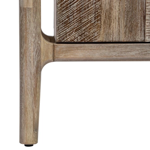 Knihovna Banila dřevěná akácie bělená s komodou do obývacího pokoje Atmosphera