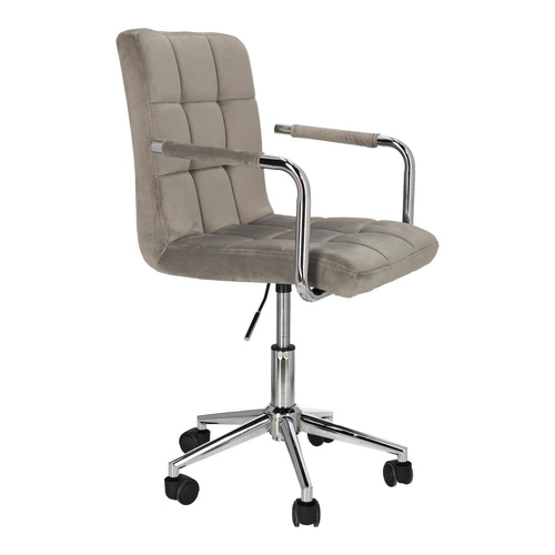 Ergonomická kancelářská židle Cosmo Arm, šedý samet, otočná s područkami