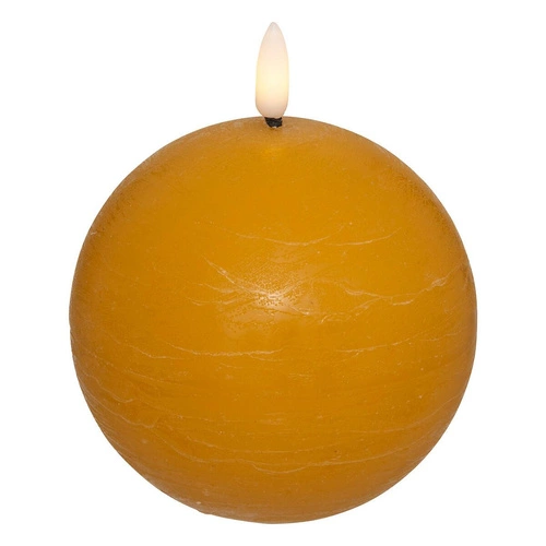 Dekorativní LED svíčka koule žlutá Molia Atmosphera z parafínu teplé světlo 10 cm
