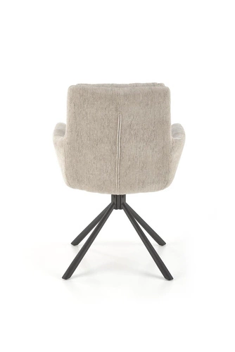 Otočná čalouněná židle Ophelia Intesi béžová s područkami do obýváku a kanceláře