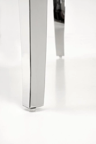 Kulatý skleněný stůl Munya 120 cm bílý glamour do jídelny a obýváku moderní