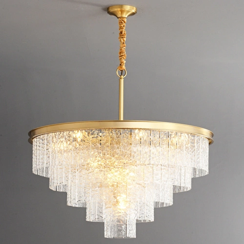 Závěsné svítidlo ICELAND bílá 60 cm křišťálové glamour do obýváku nebo jídelny Step into Design