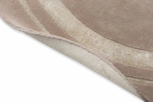 Kulatý vlněný koberec do obýváku Redbrook Hazelnut 150 cm moderní snadno čistitelný Laura Ashley