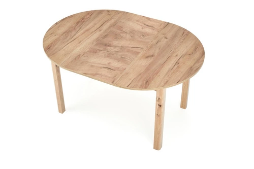 Rozkládací kulatý jídelní stůl Nigo Intesi dub přírodní moderní 102–142 cm