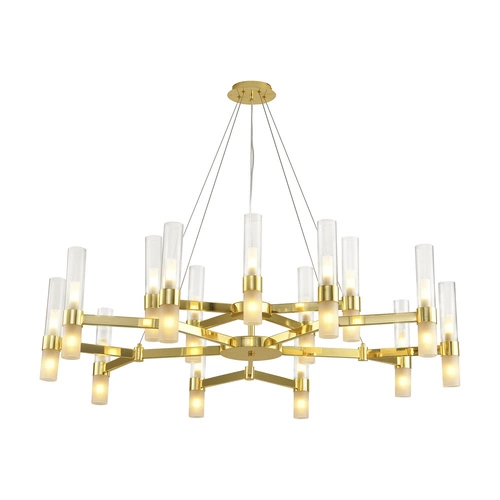 Závěsné svítidlo CANDELA-15 zlaté glamour skleněné nastavitelné do obývacího pokoje a jídelny 120 cm