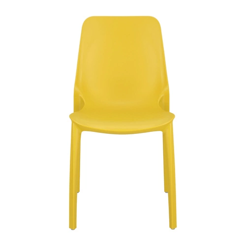 Zahradní žlutá stohovatelná židle z plastu Ginevra moderní na zahradu a terasu SCAB Design