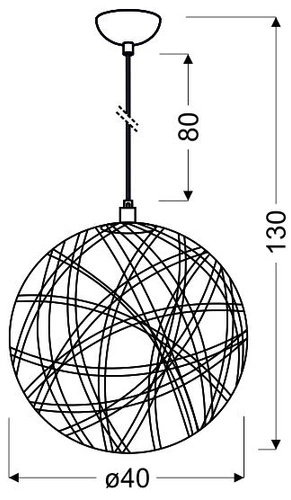 Závěsná lampa Frida 40 1x60W E27 černá