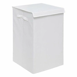 Skládací dvoukomorový koš na prádlo do koupelny Colorama 74 l bílý z MDF a textilu 5five