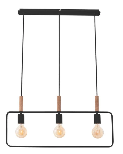 Závěsná lampa Frame 3x60W E27 černá