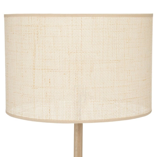 Stojací lampa do obýváku boho Della 149 cm béžová dřevěná borovice s látkovým stínidlem Atmosphera