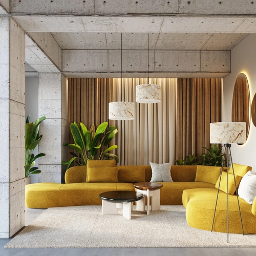 Stojací lampa NEVIA béžový mramor moderní do obýváku s textilním stínidlem 135 cm