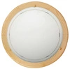 Stropní svítidlo kulaté sklo-dřevo 30 cm bílé borovice do obýváku Candellux 1030
