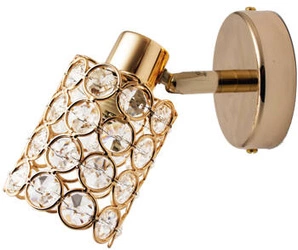 Nástěnné svítidlo glamour York s nastavitelným křišťálem v růžovém zlatě do ložnice a obývacího pokoje CANDELLUX