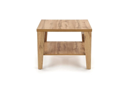 Konferenční stolek Deya čtvercový 70x70 cm dub moderní s policí do obýváku Intesi