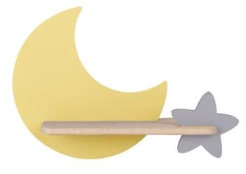 Nástěnné svítidlo Moon LED 5W zlaté klasické do dětského pokoje dřevěné CANDELLUX