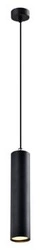 Tubo černá závěsná lampa 1x25W GU10 difuzor 25cm černá