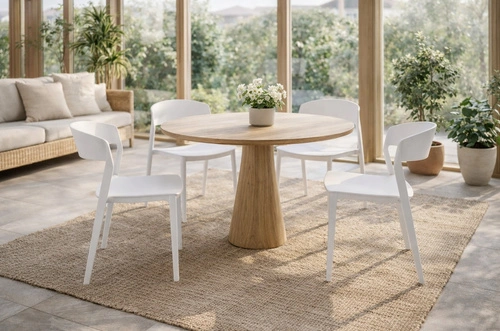 Židle Ribbon Intesi bílá moderní plastová do jídelny a kuchyně