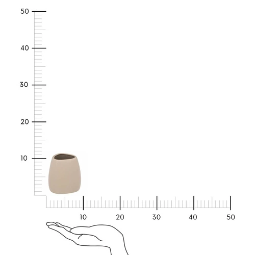 Keramický béžový kelímek na zubní kartáčky Colors do koupelny 5five simply smart