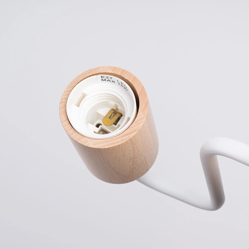 Nástěnné svítidlo TIMBO bílá moderní skandinávský loft do obýváku a ložnice dřevo kov