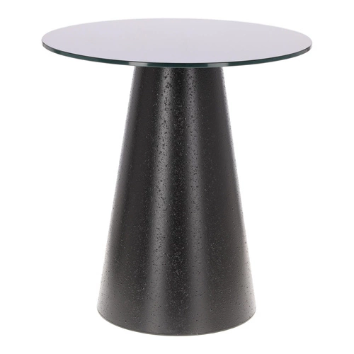 Konferenční stolek Soleilo kulatý 60 cm černý moderní do obýváku minimalistický Intesi