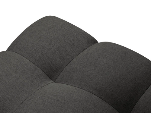 Čalouněný čtvercový taburet Justin šedý, moderní a elegantní do obýváku 60x60 cm