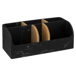 Lea organizér na šperky na stůl černý moderní s dřevěnými přihrádkami 5five