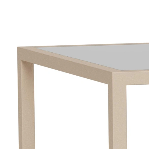 Seaford sada 2 čtvercových konferenčních stolků loft béžová do obývacího pokoje